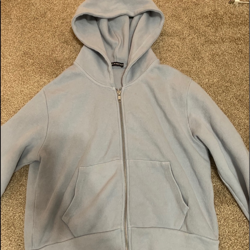 Cropped brandy Melville zip up jacket